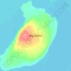 Mapa topográfico Big Island, altitud, relieve