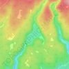 Mapa topográfico Pacheta Lake, altitud, relieve