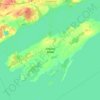 Mapa topográfico Amherst Island, altitud, relieve