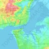 Mapa topográfico Lisboa, altitud, relieve
