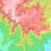 Mapa topográfico Kinglake, altitud, relieve
