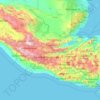 Mapa topográfico Baja Verapaz, altitud, relieve
