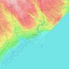 Mapa topográfico Toronto, relieve, altitud