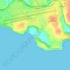 Mapa topográfico Bogmalo, altitud, relieve