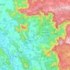Mapa topográfico Satari, altitud, relieve
