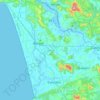 Mapa topográfico Salcete, altitud, relieve