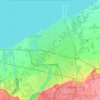 Mapa topográfico St. Catharines, relieve, altitud