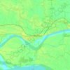 Mapa topográfico Dighwara, altitud, relieve