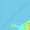 Mapa topográfico Peniche, mapa de relieve, mapa de altitud