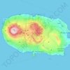 Mapa topográfico Ilha Terceira, altitud, relieve