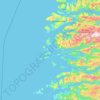 Mapa topográfico Sogn og Fjordane, altitud, relieve