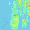 Mapa topográfico Karmøy, altitud, relieve