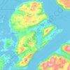 Mapa topográfico Hareidlandet, altitud, relieve