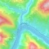 Mapa topográfico Pinhão, altitud, relieve