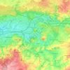 Mapa topográfico Mons, altitud, relieve