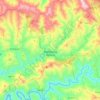 Mapa topográfico Pampilhosa da Serra, mapa de relieve, mapa de altitud