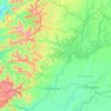 Mapa topográfico Pichincha, altitud, relieve