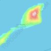 Mapa topográfico Jan Mayen, altitud, relieve