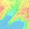 Mapa topográfico Liaoning, altitud, relieve