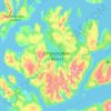 Mapa topográfico Ringvassøya, altitud, relieve