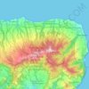 Mapa topográfico Nordeste, altitud, relieve