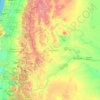 Mapa topográfico Neuquén, altitud, relieve