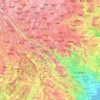 Mapa topográfico Río Rojo, altitud, relieve