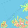 Mapa topográfico Finnmark, altitud, relieve