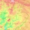 Mapa topográfico Terras de Trás-os-Montes, altitud, relieve