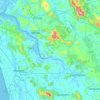 Mapa topográfico Zuari, altitud, relieve