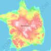 Mapa topográfico Isla de Barents, altitud, relieve